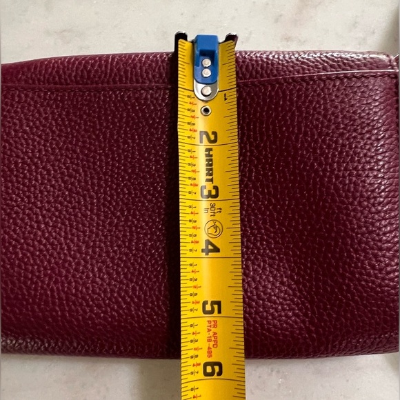 Kate Spade Chester Street Avie Burgundy Leather Crossbody Bag with Tassel Pebble - Picture 10 of 11